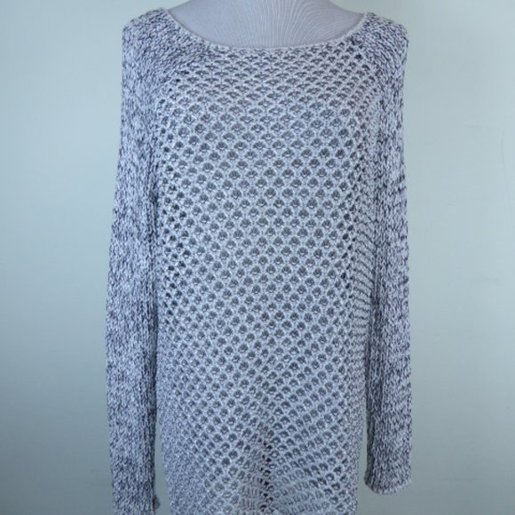 NEW Helmut Lang Black tweed cotton sweater M